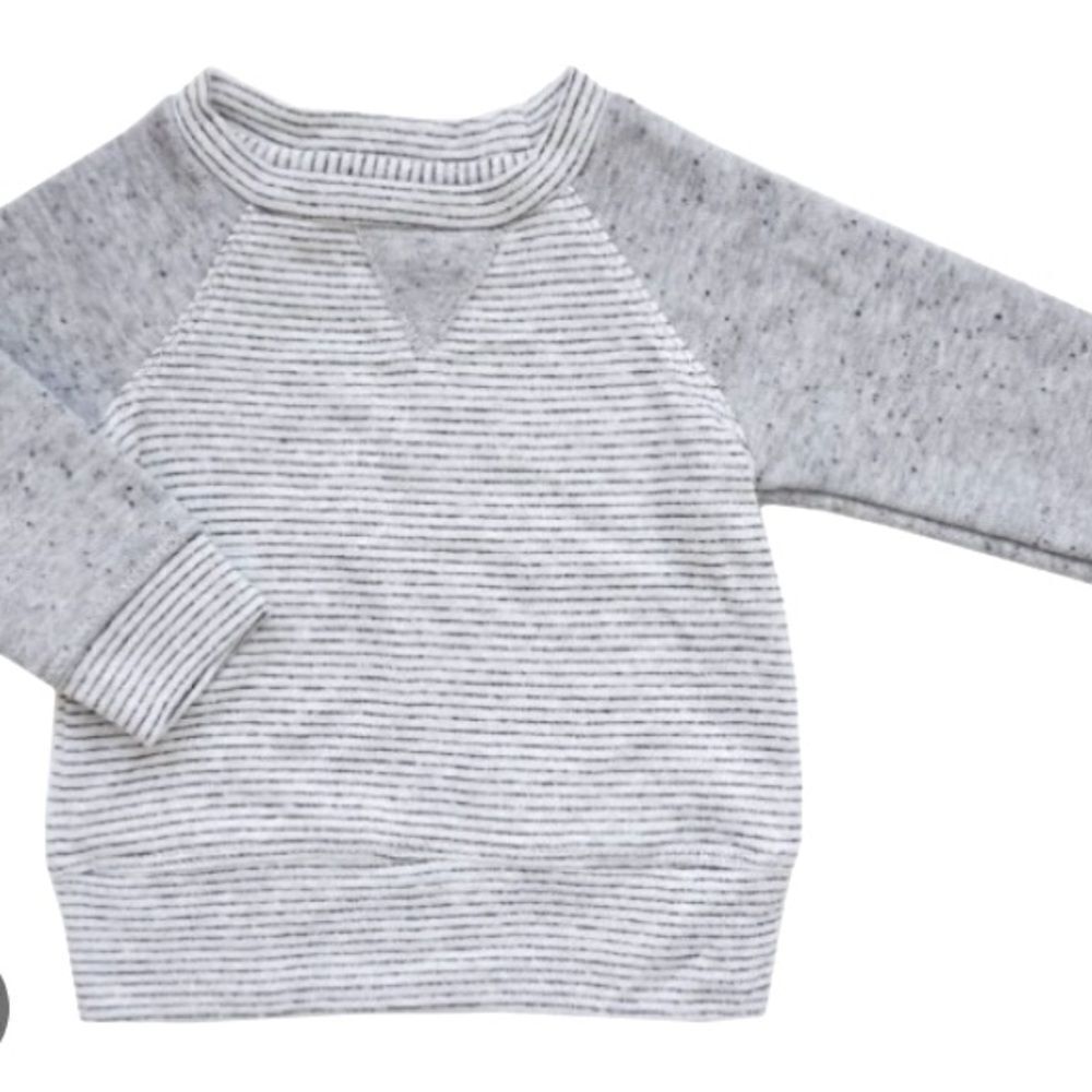 🛍️ Miki Miette - Baby Iggy Pullover Sweatshirt in Heather Grey NB